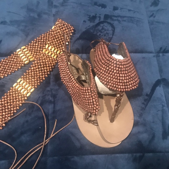 Wet Seal Shoes - Cute beaded sandels with belt